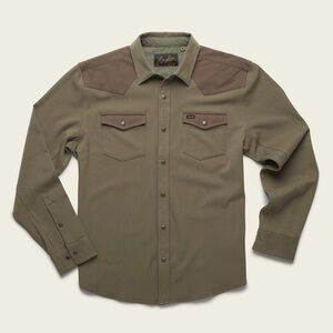 Howler Brothers Stockman Stretch Snapshirt - Dusty Green/Teak